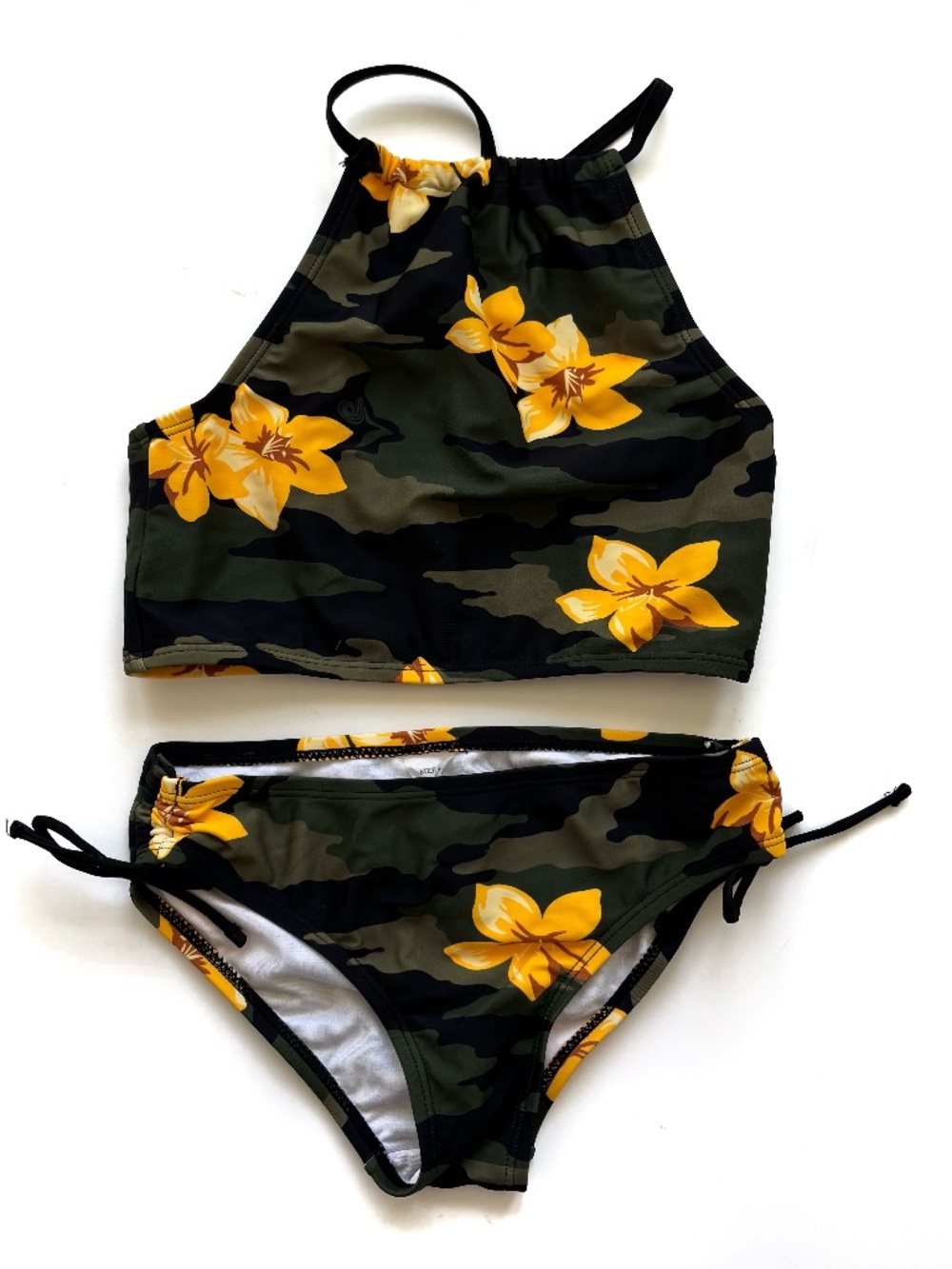Tankini- Camo w/ Yellow Flowers